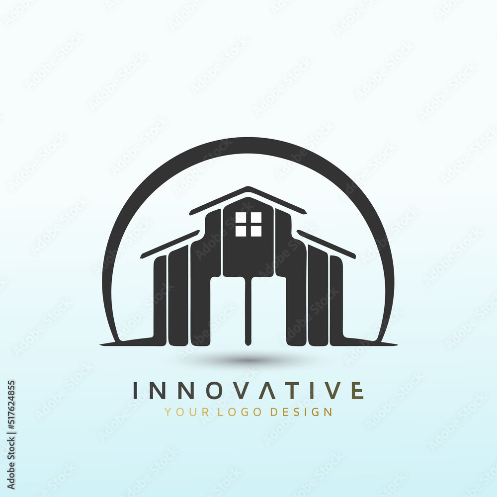 family homes and town homes vector logo design