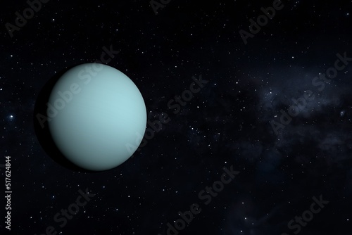 Uranus is one of the planets in the solar system. 3d illustration