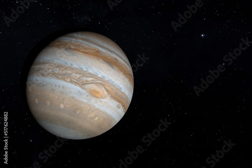 Fototapeta Naklejka Na Ścianę i Meble -  Jupiter is one of the planets in the solar system. 3d illustration