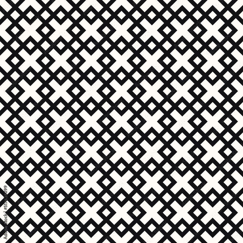 Vector Geometric Seamless Monochrome Pattern Vector Geometric Seamless Monochrome Pattern
