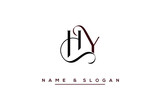 HY, YH, H, Y Abstract Letters Logo Monogram