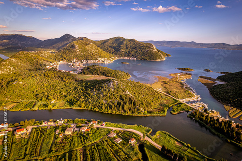 view of the coast of the sea, Neretva, Croatia