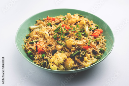 Tahri, tehri, tehiri or tahari is an Indian one pot meal made using mixed Vegetables and Rice