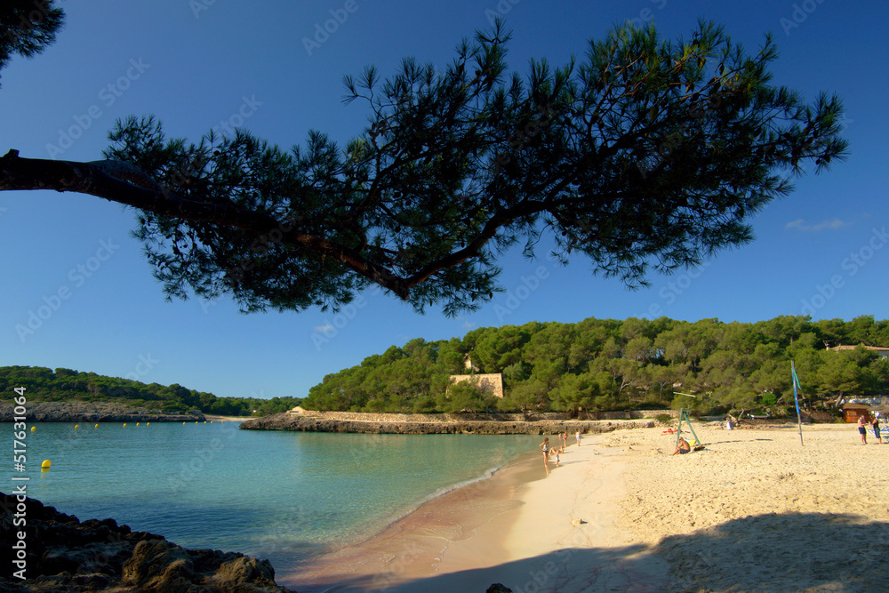 Playa de ses Fonts de N'Alis. (Cala Mondrago).Parque natural de Mondragó. Santanyi. Migjorn.Mallorca.Illes Balears.España.