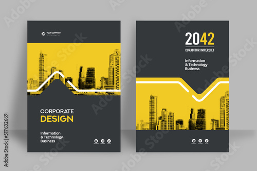 City Background Business Book Cover Design Template