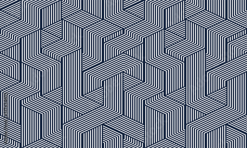 3D dimensional lined cubes seamless pattern, geometric endless texture with lines and boxes, architecture theme, black and white graphic design background image.