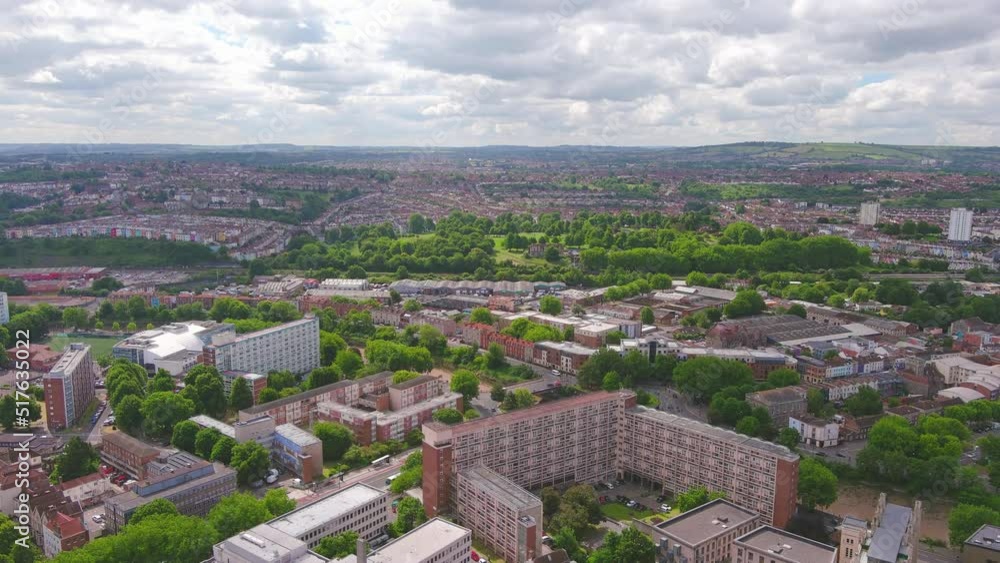 Bristol, UK: Aerial view of city in England, large public park Victoria Park - landscape panorama of United Kingdom from above
Bristol, UK: Aerial view of city in England, large public park Victoria Park - landscape panorama of United Kingdom from above
