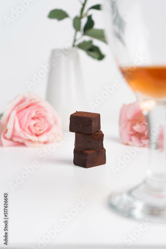 Nama chocolate products with valentine and romantic themes. photo