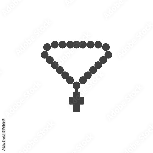 Rosary beads vector icon