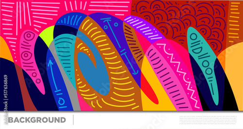 Abstract liquid shape. Fluid geometric design. Isolated gradient waves with geometric lines, dots, batik Indonesia pattern. Vector illustration.