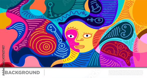 Abstract liquid shape. Fluid geometric design. Isolated gradient waves with geometric lines, dots, batik Indonesia pattern. Vector illustration.