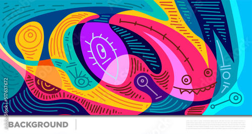 Abstract liquid shape. Fluid geometric design. Isolated gradient waves with geometric lines, dots, batik Indonesia pattern. Vector illustration.