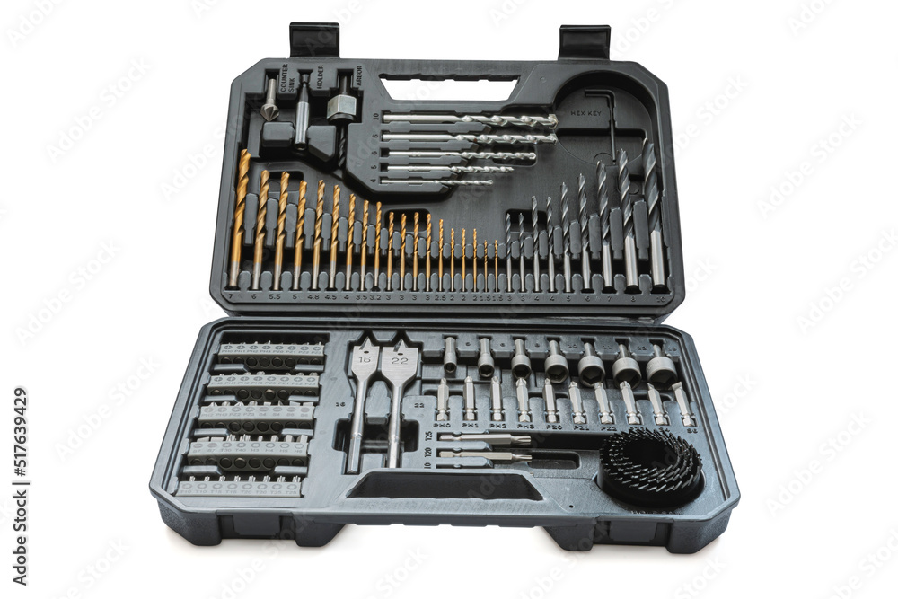 Tool set, Equipment fixing for drilling, screwdrivers, wrenches set isolated on white background with cliping path. Tool set, Equipment fixing for drilling, screwdrivers, wrenches set isolated on white background with cliping path.