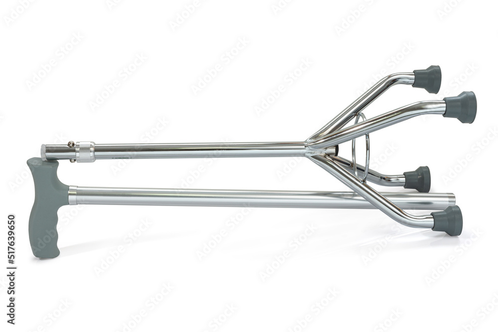 Walking Stick is a quad base with rubber feet that are height ...