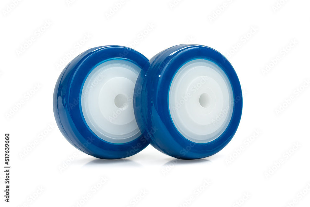 Trolley wheels or cart wheel for industrial isolated on white background with a clipping path. Trolley wheels or cart wheel for industrial isolated on white background with a clipping path.