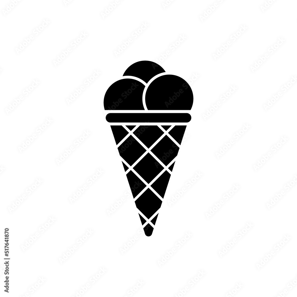 Vanilla Soft Ice Cream Sign. Ice Cream in Waffle Cone Black Silhouette Icon. Sundae Summer Frozen Milk Food Flat Symbol. Chocolate Refreshing Dessert Glyph Pictogram. Isolated Vector Illustration Vanilla Soft Ice Cream Sign. Ice Cream in Waffle Cone Black Silhouette Icon. Sundae Summer Frozen Milk Food Flat Symbol. Chocolate Refreshing Dessert Glyph Pictogram. Isolated Vector Illustration