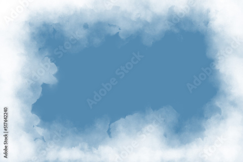 watercolor background blue sky with clouds