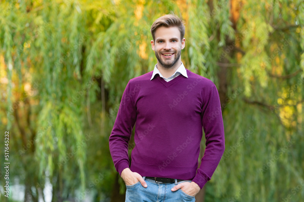 young unshaven man in casual style outdoor young unshaven man in casual style outdoor