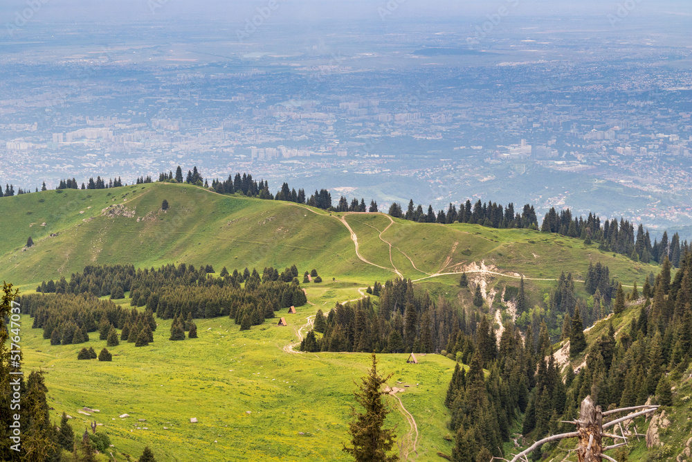 Kok-Zhailau is a tract on the territory of the Ile Alatau State National Natural Park, located from east to west between the Small and Big Almaty Gorges, 10 km from the city of Almaty in Kazakhstan.