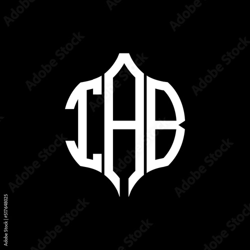 IAB letter logo. IAB best black background vector image. IAB Monogram logo design for entrepreneur and business.
 photo
