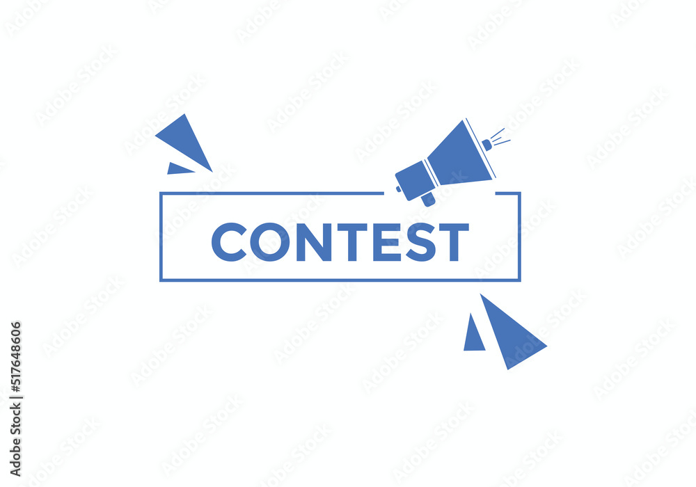 Contest text button. Contest speech bubble. label sign template
Contest text button. Contest speech bubble. label sign template