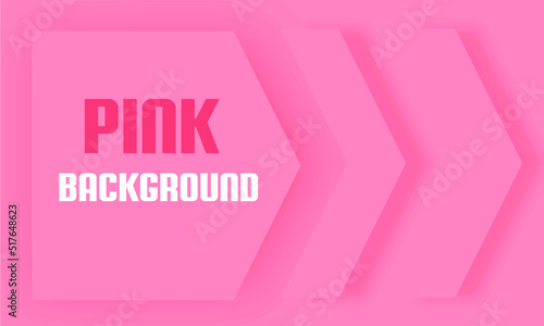 Minimalistic background in pink color. Circles on background with shadow. Triangles on the background. Square on the background. Shadows from geometry