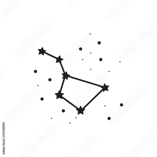 Constellation Ursa Major (Big Dipper, Great Bear) icon. Constellation Ursa Major