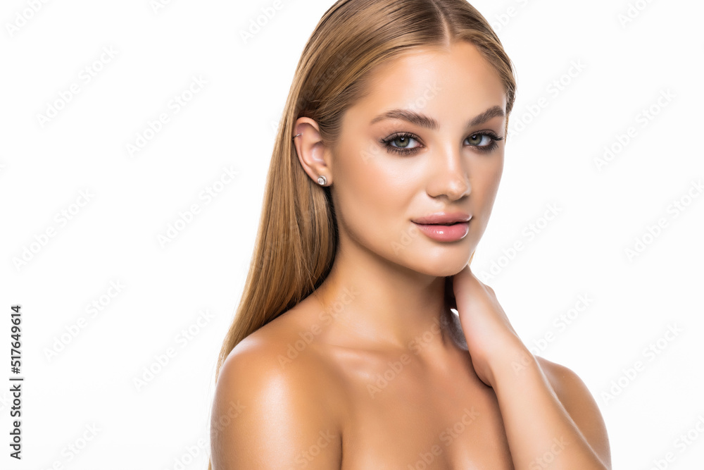 Beautiful sensual woman touching her face. Beauty and skincare concept. Spa. Beautiful sensual woman touching her face. Beauty and skincare concept. Spa.
