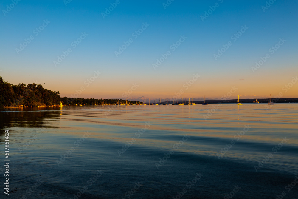 Abendrot am Ammersee