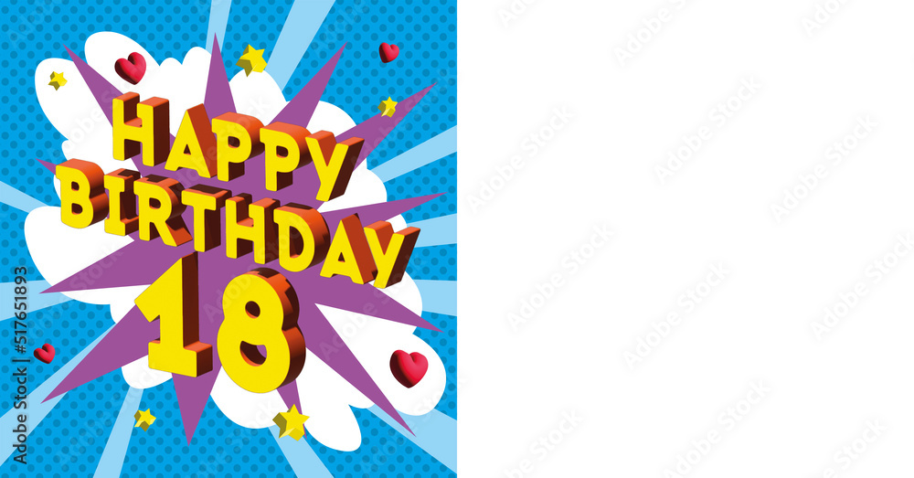 Carte Joyeux Anniversaire 18 ans 2023 CC 3 Carte Joyeux Anniversaire 18 ans 2023 CC 3