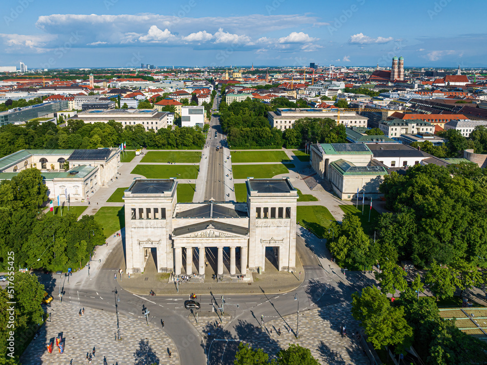 Naklejka premium Aerial view of Koenigsplatz in Munich, Germany