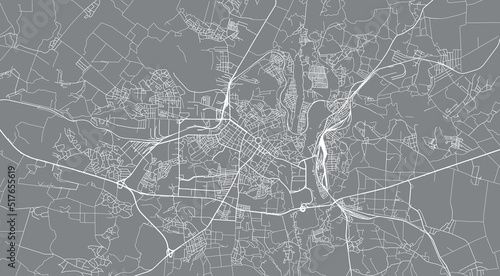 Urban vector city map of Poltava, Ukraine, Europe
