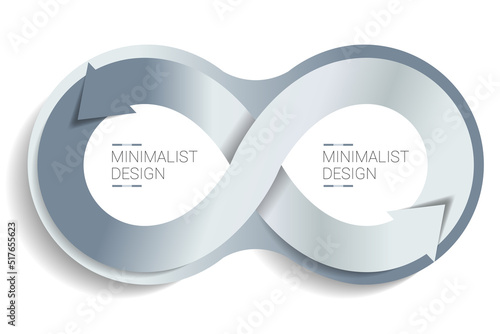 Two elements scheme, diagram. Infographic template.