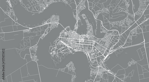 Принти на полотні Urban vector city map of Mykolayiv, Ukraine, Europe