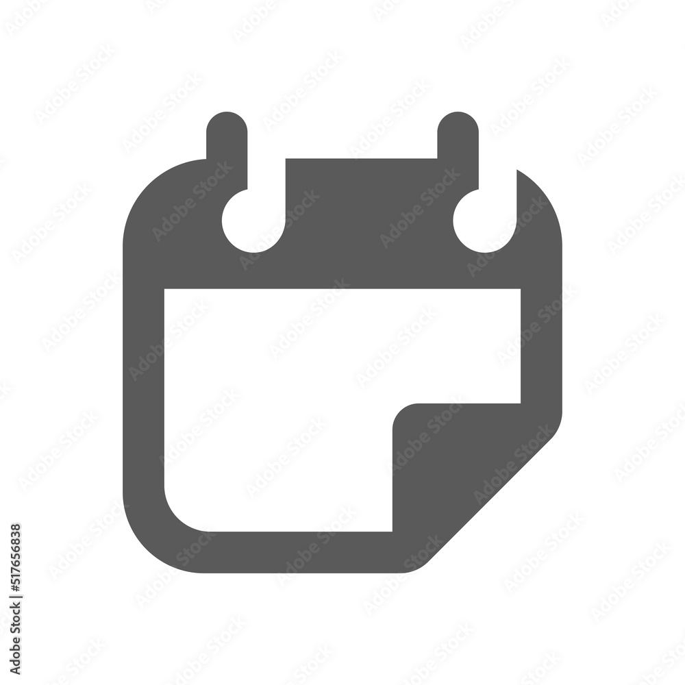 Calendar simple black vector icon. Date plan filled symbol. Calendar simple black vector icon. Date plan filled symbol.