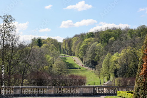 pathway on the hill of saint-cloud park in Paris