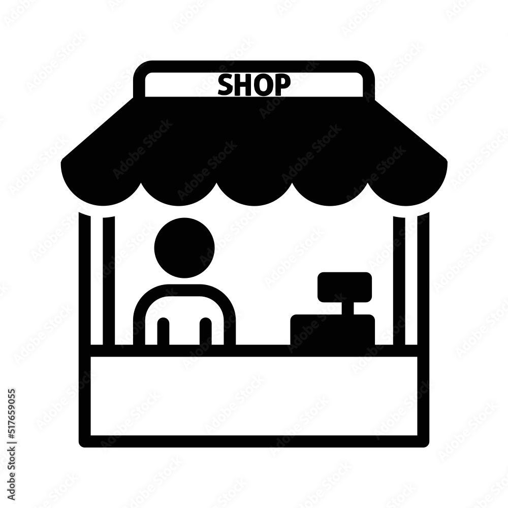 Black solid icon for Retailer Black solid icon for Retailer