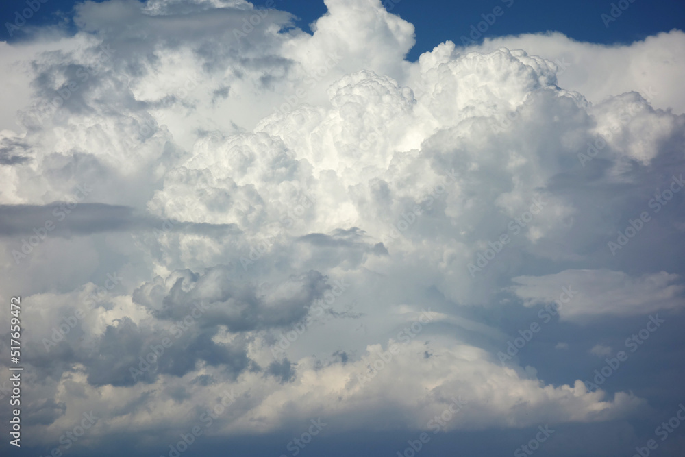 beautiful white clouds on a cloudy rainy day