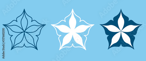 flower symbol icon original creative vector illustration