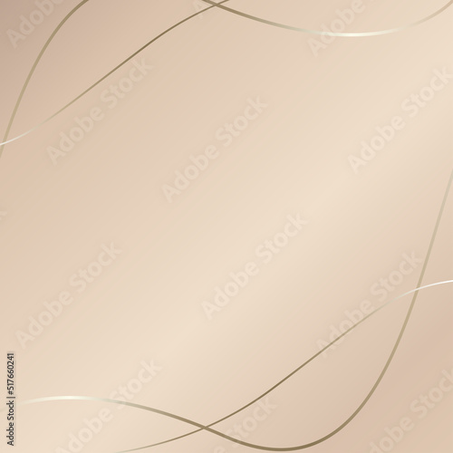 Abstract elegent shiny brown curved with golden wave line background