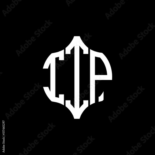 IIP letter logo. IIP best black background vector image. IIP Monogram logo design for entrepreneur and business.
 photo