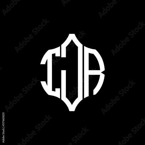 IJR letter logo. IJR best black background vector image. IJR Monogram logo design for entrepreneur and business.
 photo