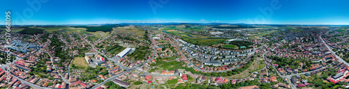 Fototapeta Naklejka Na Ścianę i Meble -  landscape of Reghin city - Romania seen from above