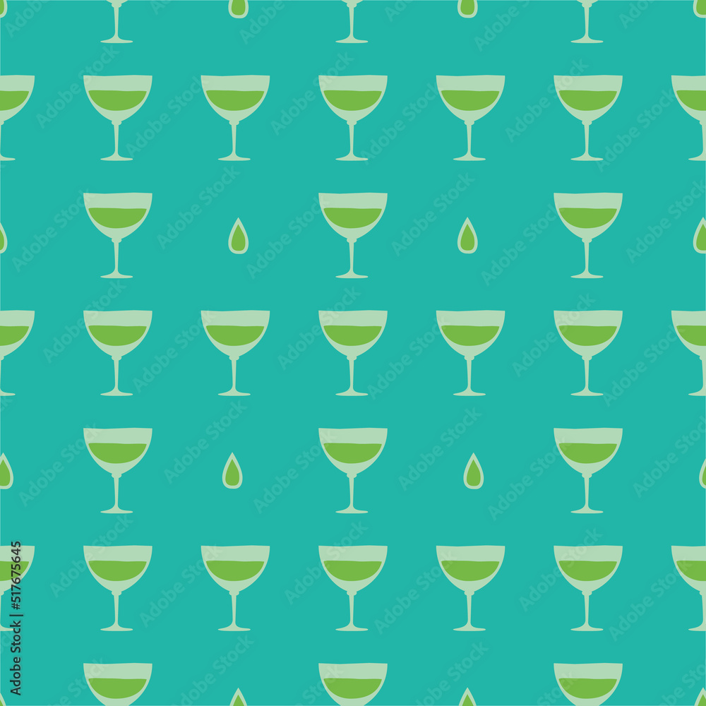 Vermouth glass seamless pattern, great design for any purposes. Doodle style. Hand drawn image. Color repeat template. Party drinks concept. Freehand drawing. Cartoon sketch graphic draft Vermouth glass seamless pattern, great design for any purposes. Doodle style. Hand drawn image. Color repeat template. Party drinks concept. Freehand drawing. Cartoon sketch graphic draft