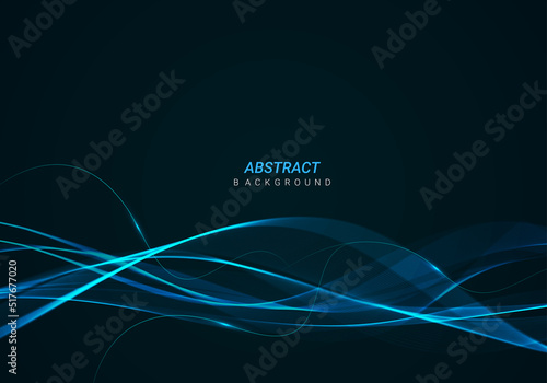 Abstract geometry stylish glossy flowig line futuristic pattern design background