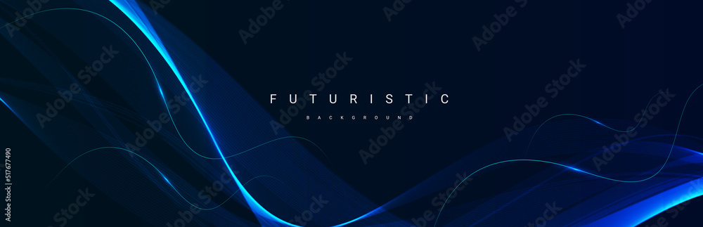 Naklejka premium Abstract geometry stylish glossy flowig line futuristic pattern design background