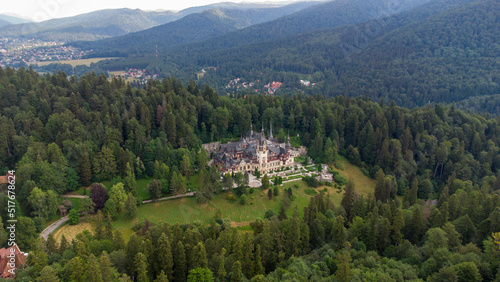 Beautiful Peles Castle in Sinaia Romania.