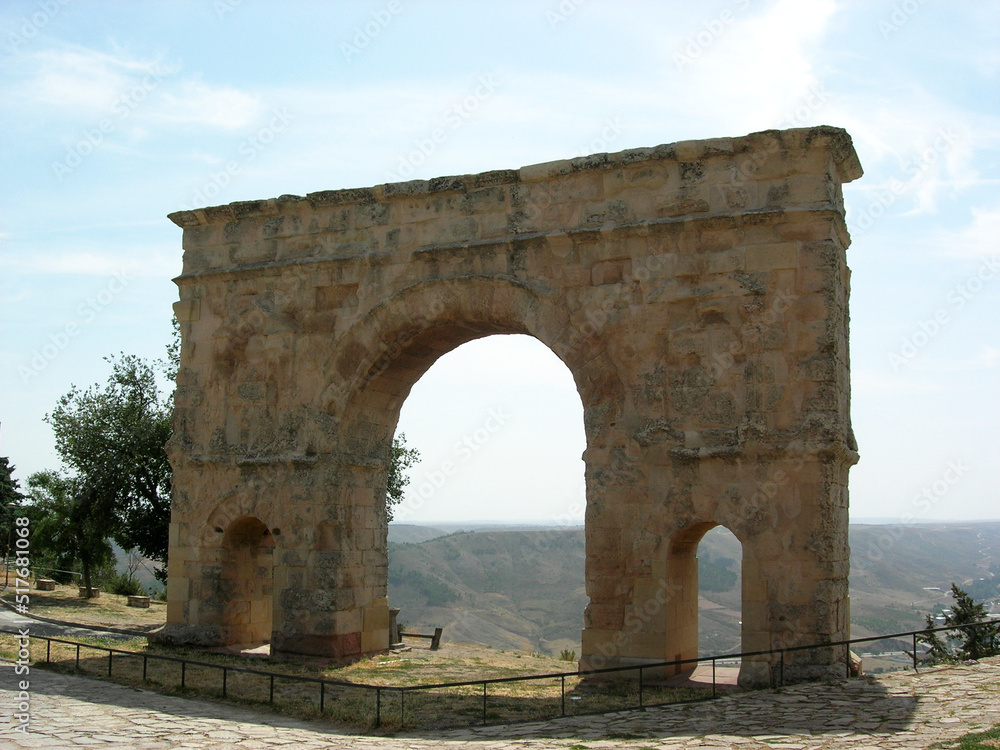 Roman triumphal arch monument in Medinaceli