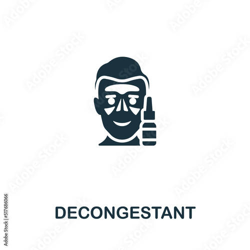 Decongestant icon. Monochrome simple Allergy icon for templates, web design and infographics photo
