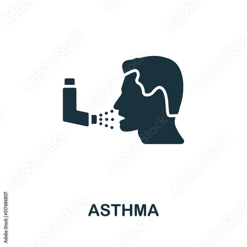Asthma icon. Monochrome simple Allergy icon for templates, web design and infographics